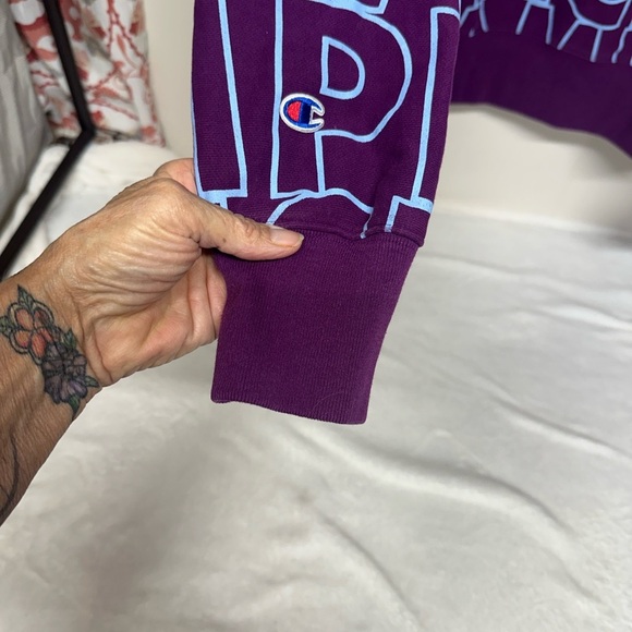 Champion Hoodie in Bold Purple and Blue - Picture 4 of 10